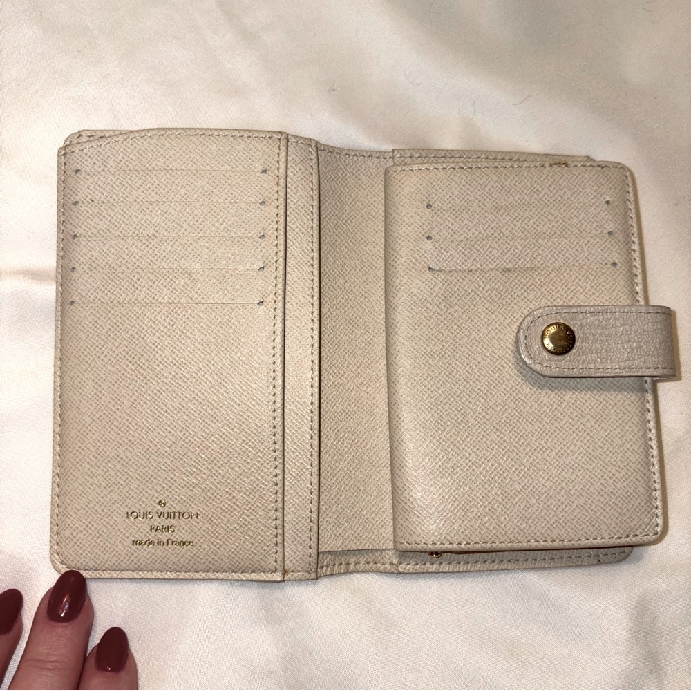 LOUIS VUITTON *rare* Mini Lin Croisette Portefeuille Viennois Pink/Rouge Wallet - Picture 3 of 15